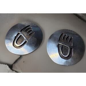 Vintage sterling silver 925 bear claw earrings 10.53g